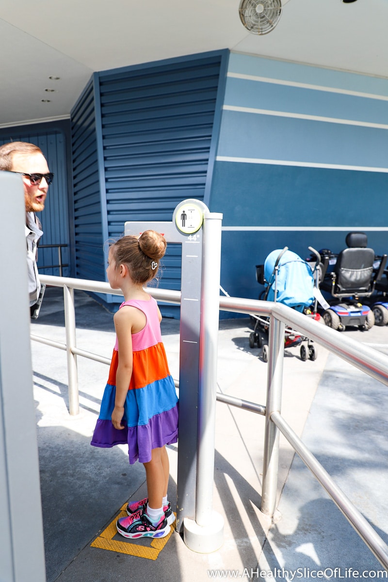 five year old height check Space Mountain
